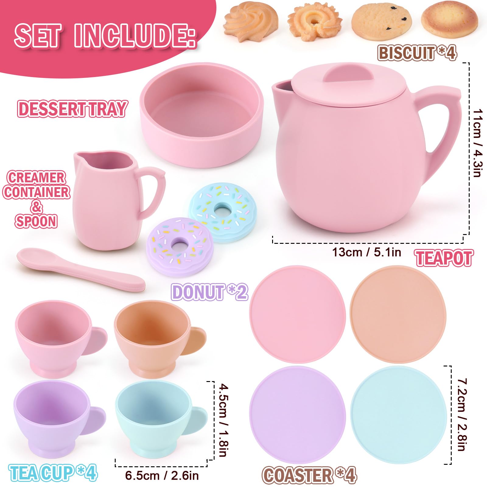 Lorfancy gift box tea set, ready-to-gift playful set.