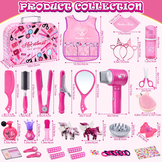 Lorfancy realistic hair dryer heads show dual styling options for creative looks.