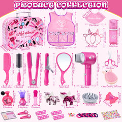 Lorfancy realistic hair dryer heads show dual styling options for creative looks.