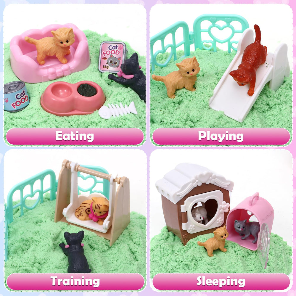 Lorfancy sand tools and molds arranged for sculpting and texture exploration by kids.