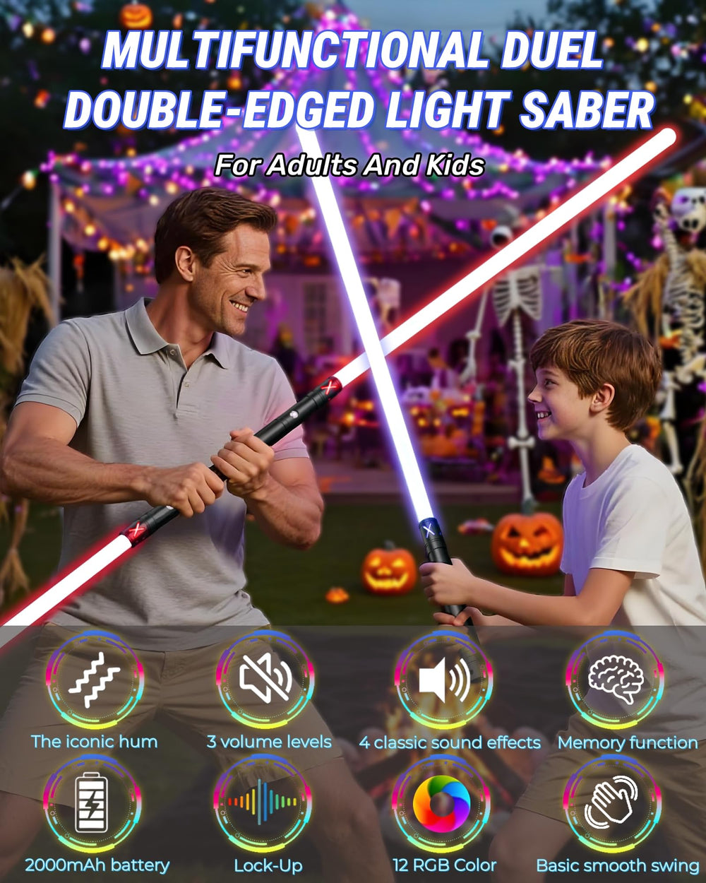 Lorsaberus 12 RGB colors offer customizable duel visuals.