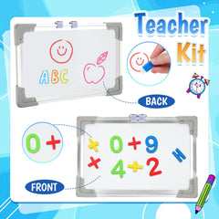 Loscola magnetic numbers simplify number sense activities on the whiteboard during play.