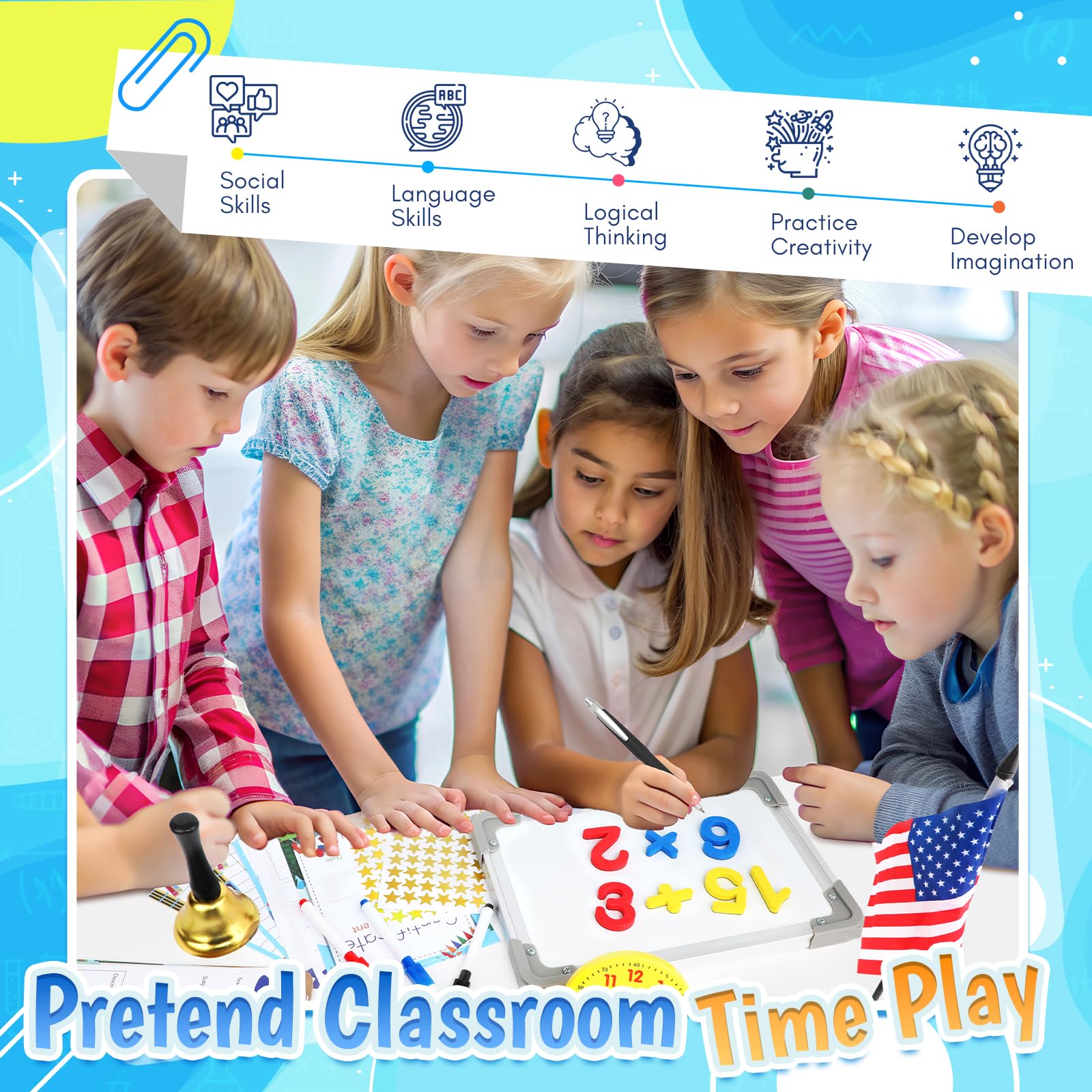 Loscola teaching pointer adds realistic cues for teacher-led activities and interactions.
