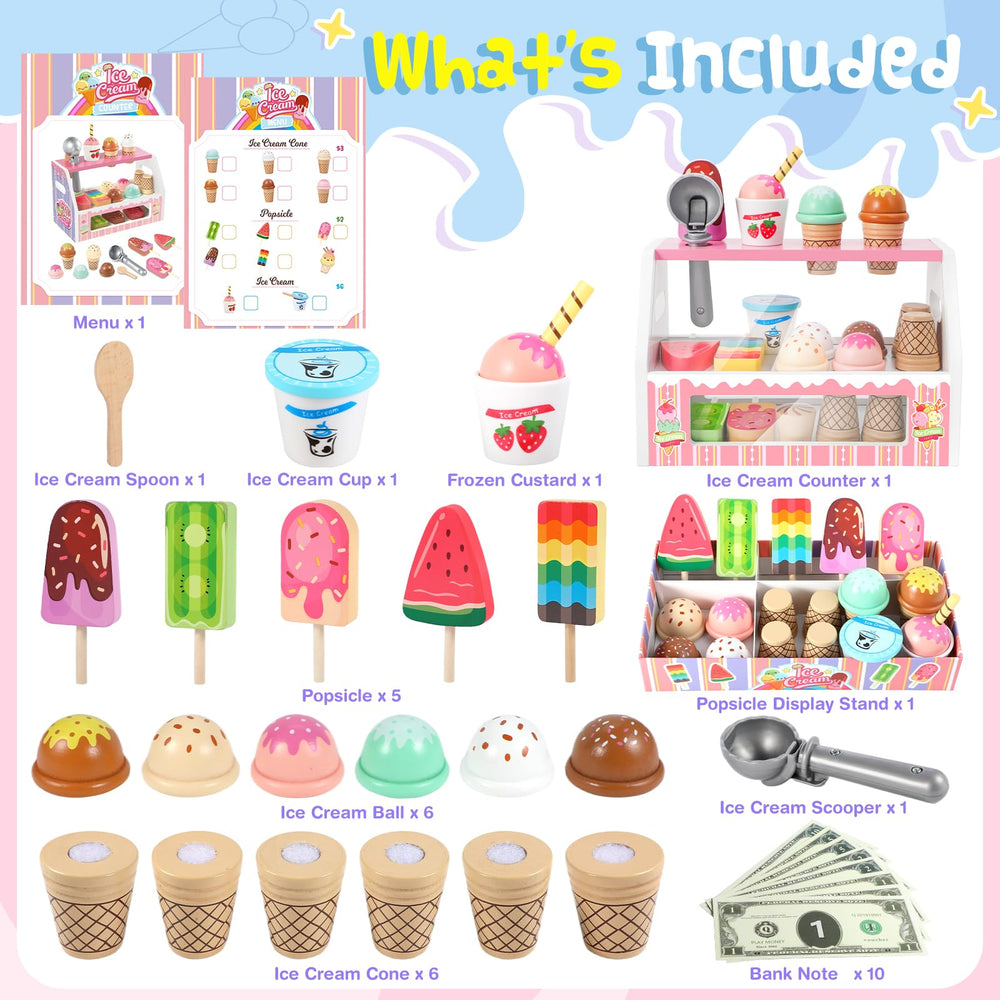 Loscola wooden popsicles in vibrant colors for imaginative stories.