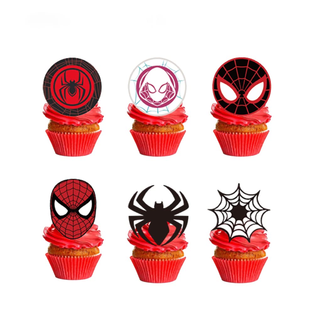 Losede 24 pcs cartoon cake toppers for playful kids' party cakes