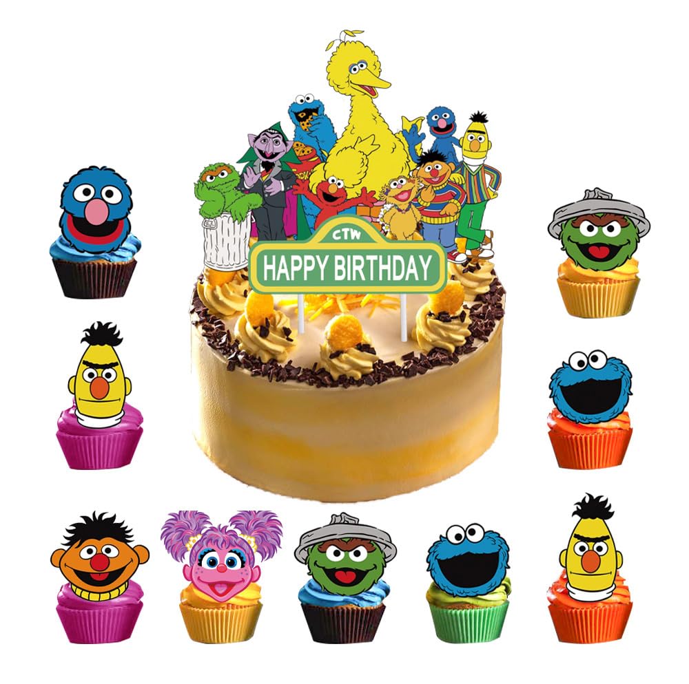 Losede 25Pcs cake toppers providing a bright birthday centerpiece for cakes and cupcakes.