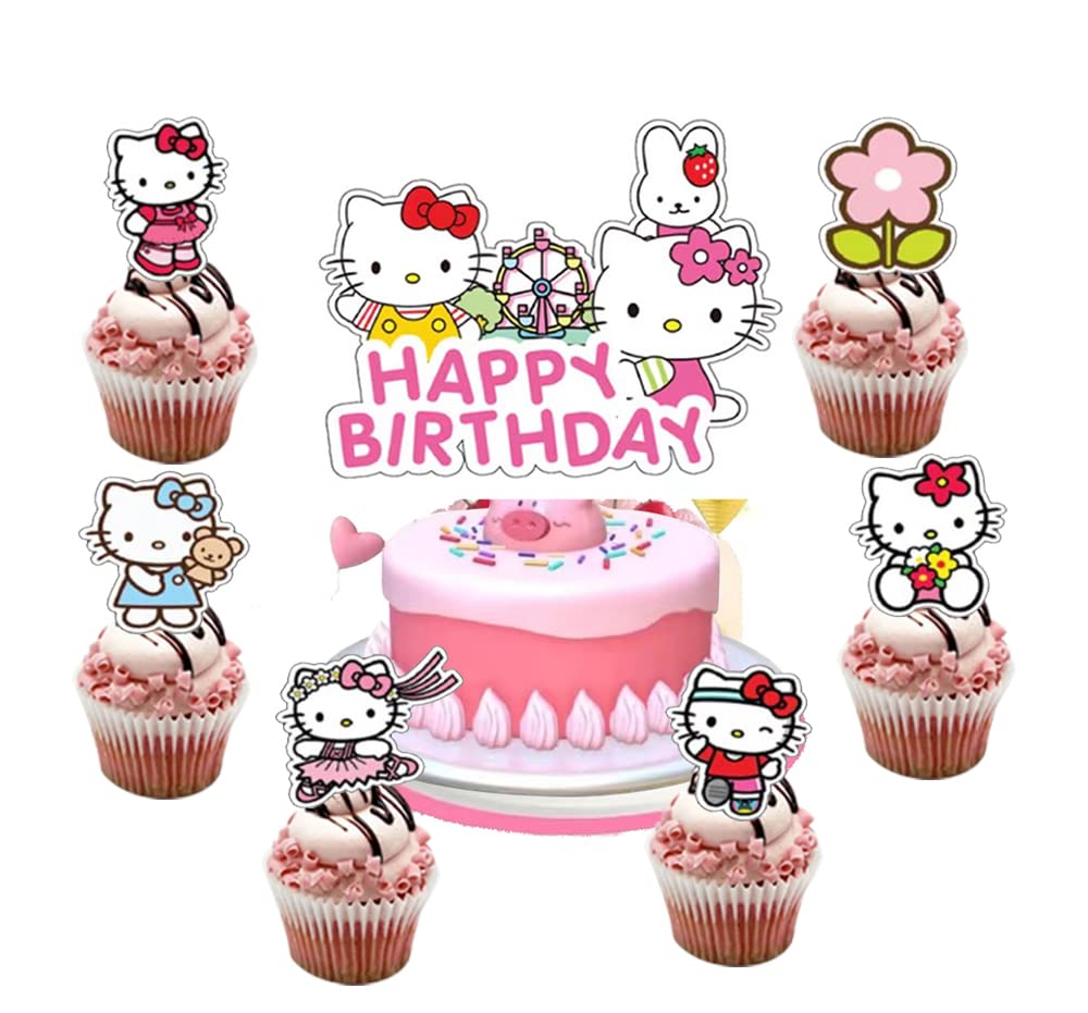 Losede 25-piece cake toppers set for birthdays, easy to insert.