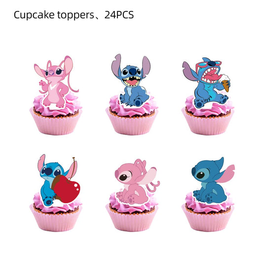 Losede cartoon cake toppers set adds playful charm to cupcakes and desserts.