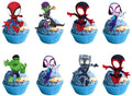 Losede cartoon cake toppers for kids' birthday cakes adding festive flair and charm.