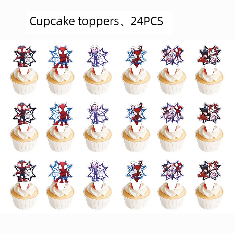 Losede cupcake toppers 24-pcs set to decorate kids' party treats.