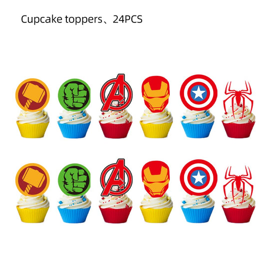 Losede cupcake toppers for children’s party decor, quick decoration for festive cakes