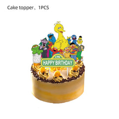 Losede cupcake toppers with assorted designs for quick, colorful party styling.