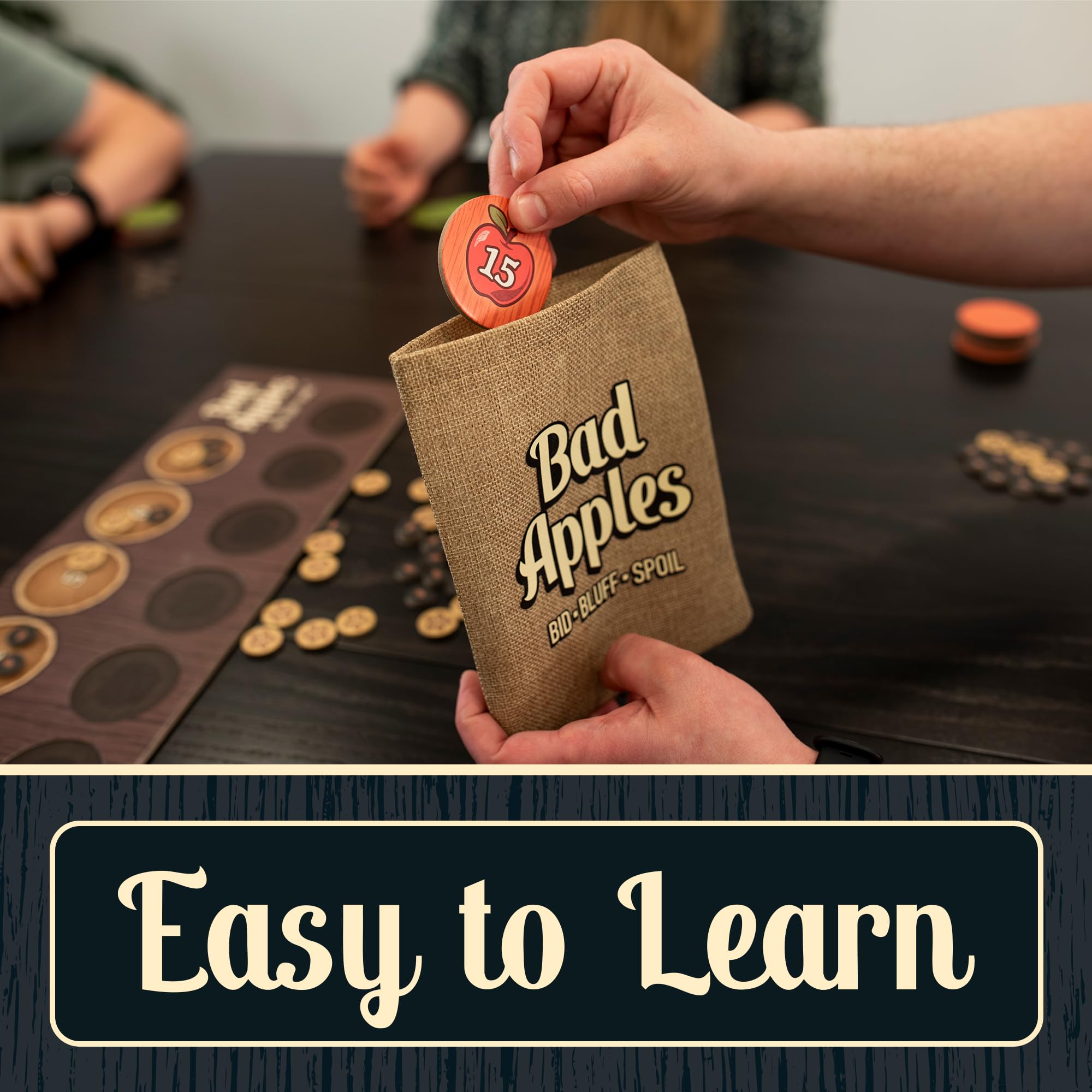 Small apples with point values from Bad Apples create strategic choices.