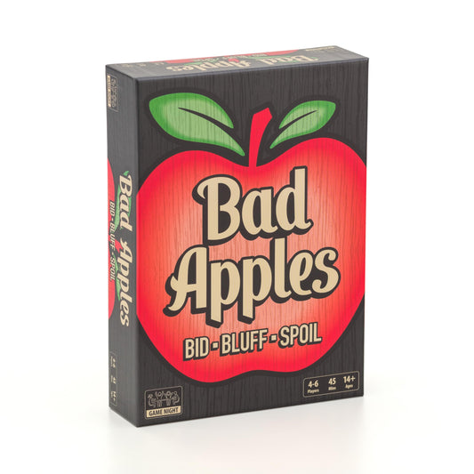 Lost Boy Entertainment Bad Apples game board setup for quick rounds.