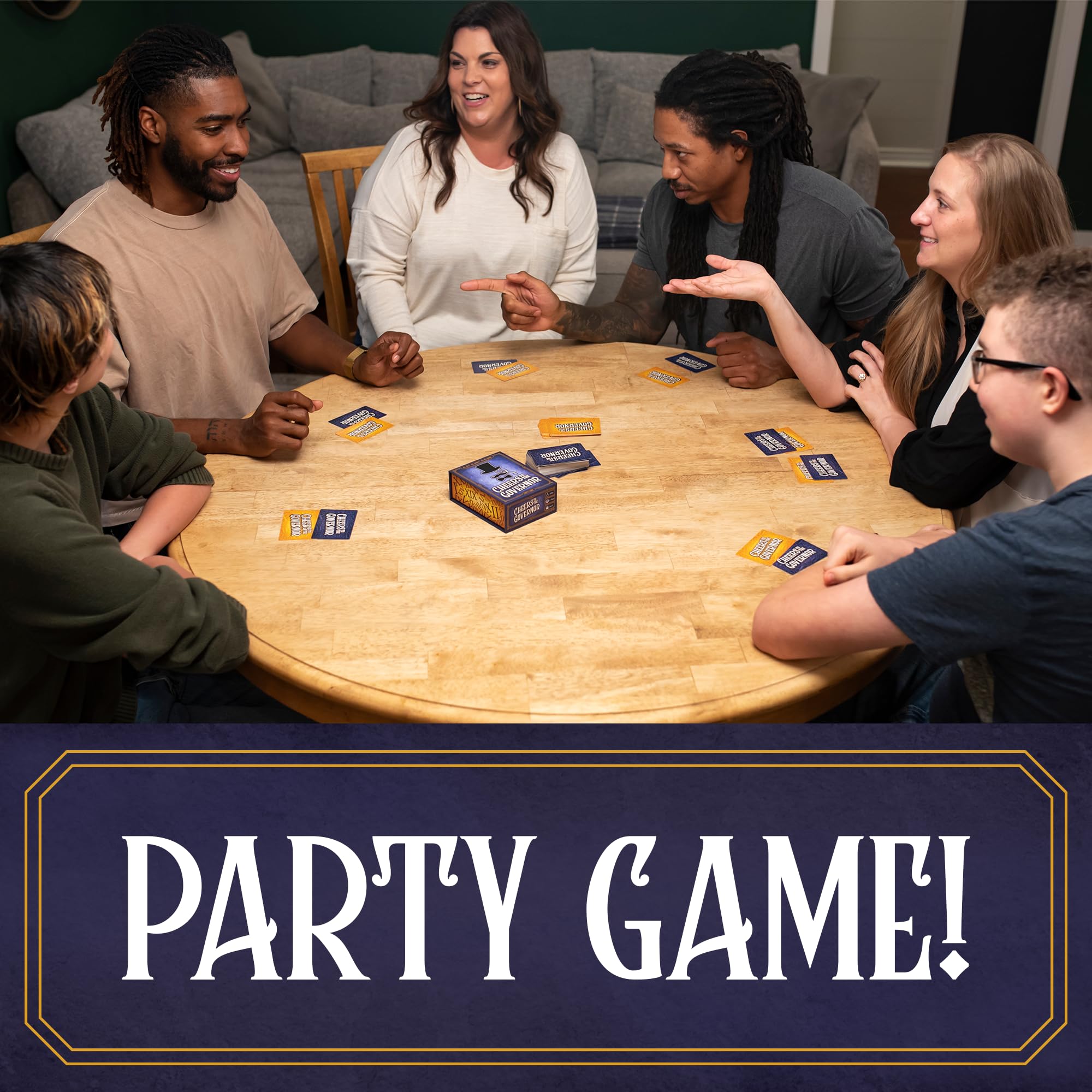 Governor crown token symbol on the table during gameplay.