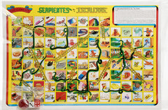 Loteria Don Clemente front board with vibrant snakes and ladders art
