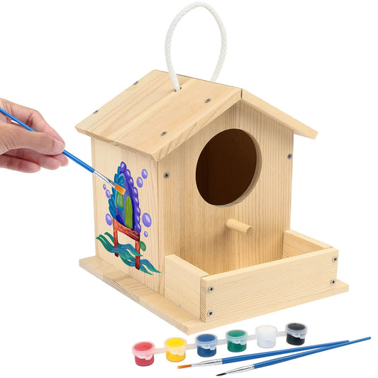 LotFancy Bird House Kit wood pieces for a hands-on family craft project