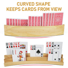 LotFancy curved display suits narrow and wide cards for bridge and poker