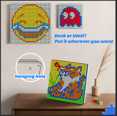 LotFancy GAN Mosaic Cubes adjustable display angle helps viewing from any seat.