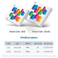 LotFancy GAN Mosaic Cubes desktop stand supports easy viewing and compact storage.