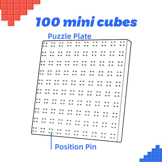 LotFancy GAN Mosaic Cubes puzzle plate enables stable displays and magnetic positioning.
