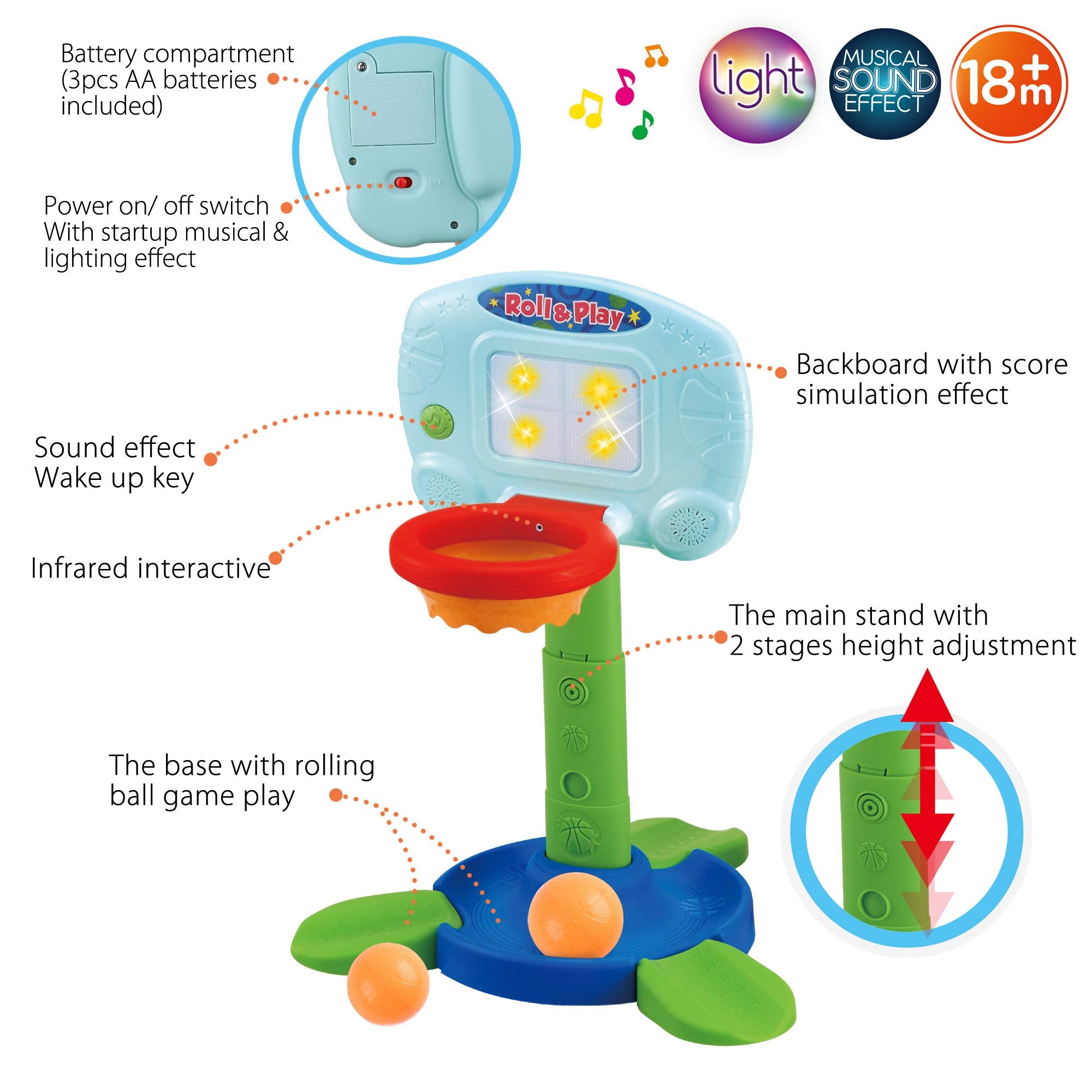 LotFancy adjustable height positions accommodate growing skills.
