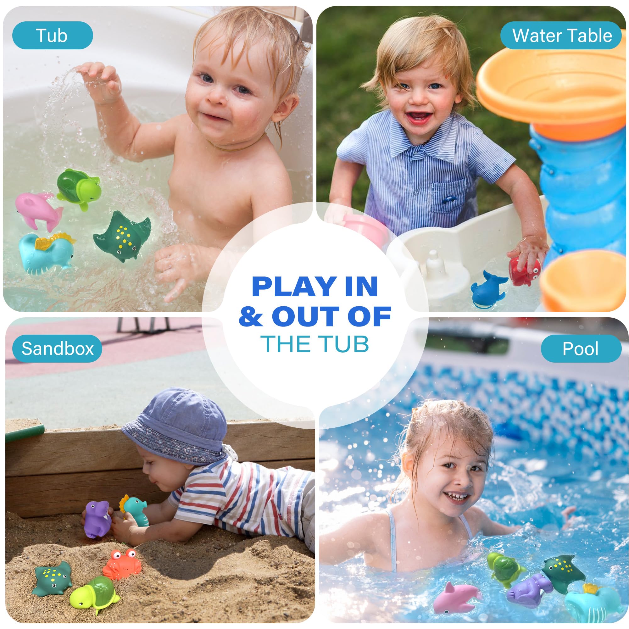 LotFancy dolphin bath toy for vibrant safe water play in tub