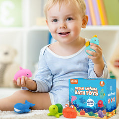 LotFancy seahorse bath toy invites tactile exploration and safe play
