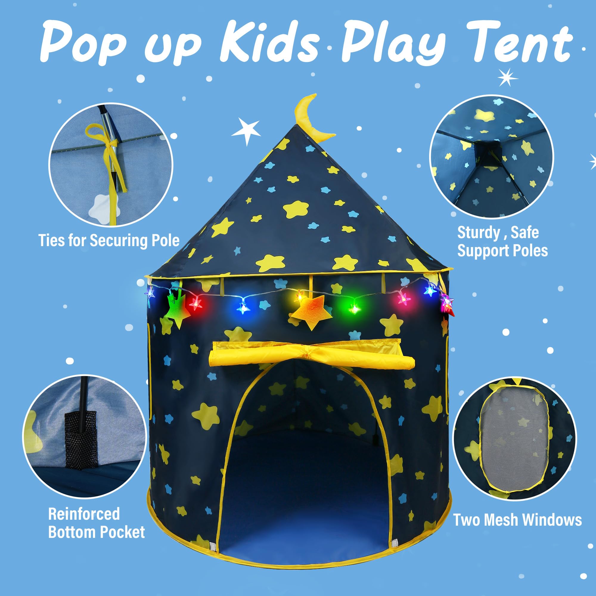 LotFancy tent fabric 210D is durable and easy to clean