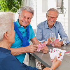 LotFancy dual-decks set with red and black backs for easy identification