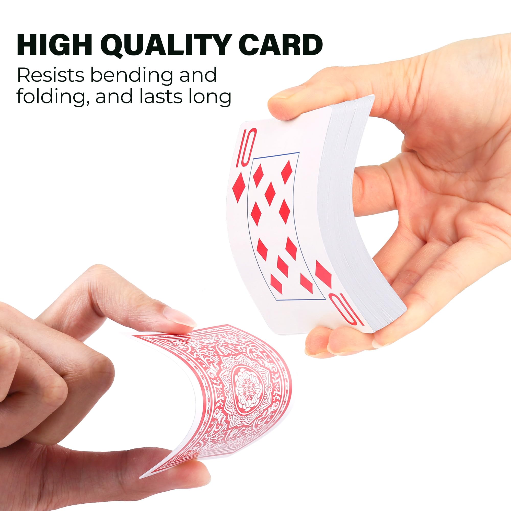 LotFancy poker-size cards offering familiar grip for various games