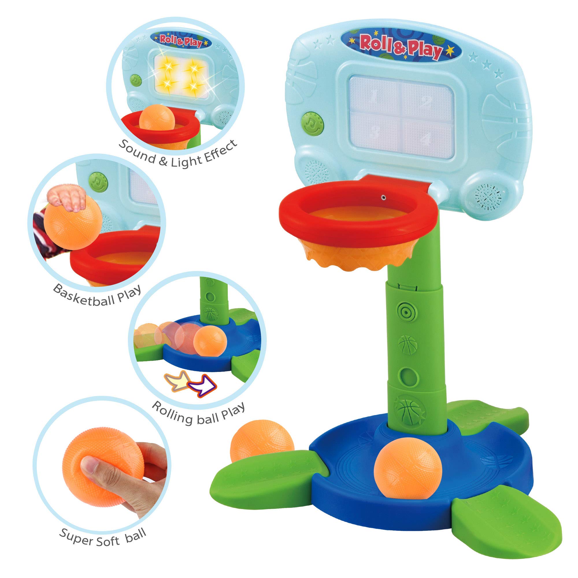 LotFancy rolling base promotes movement and hand-eye coordination.