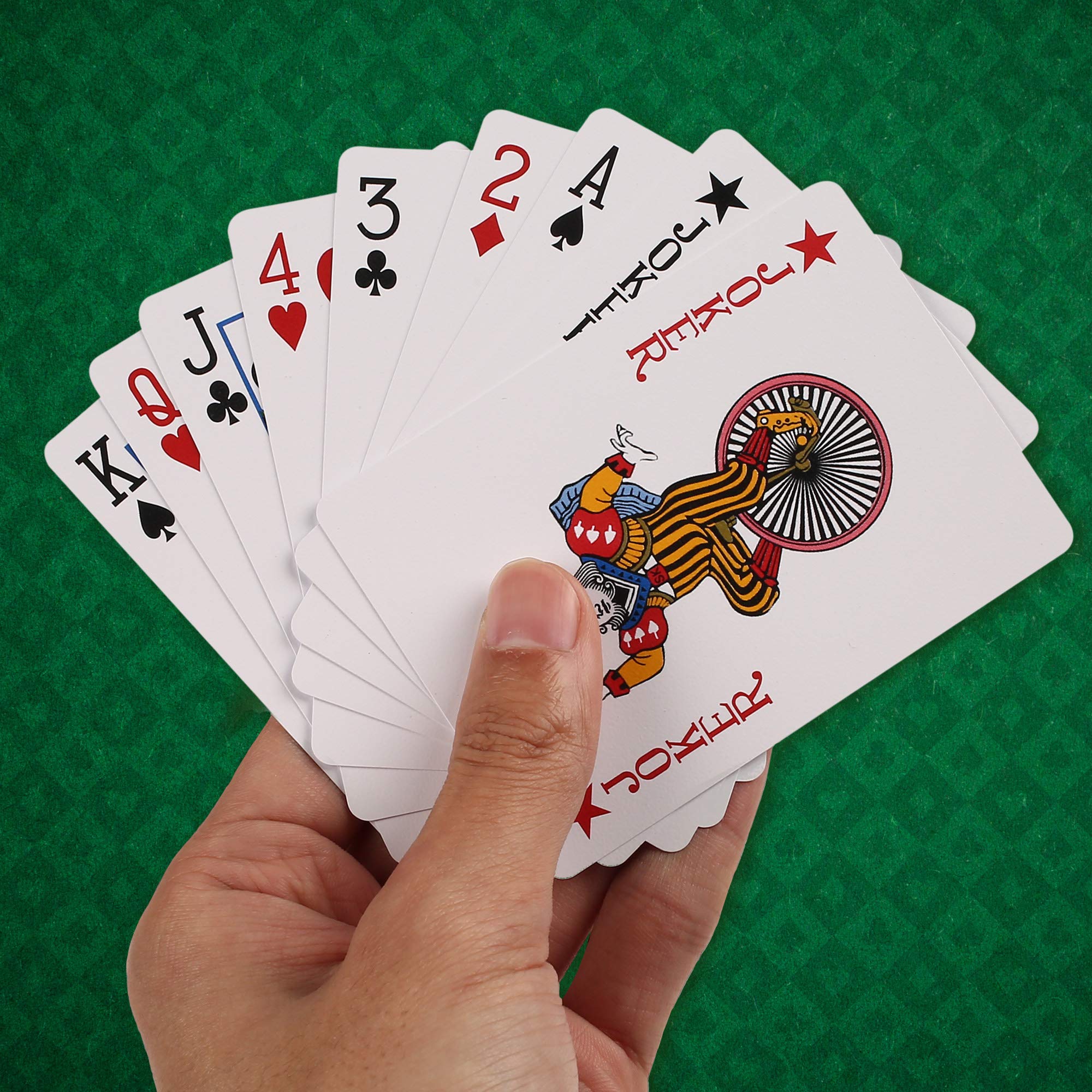 LotFancy washable PVC cards for pool and beach card games.