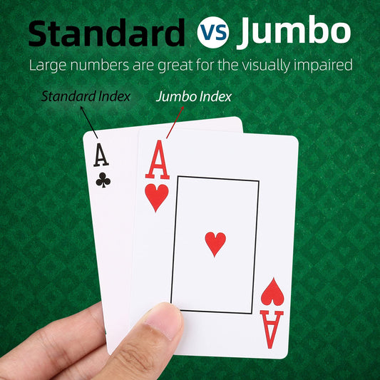 LotFancy waterproof playing cards back view with frosted backing for grip