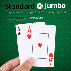 LotFancy waterproof playing cards back view with frosted backing for grip