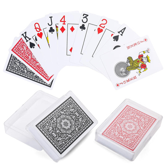 LotFancy waterproof playing cards front view, durable for poolside poker and outdoor games