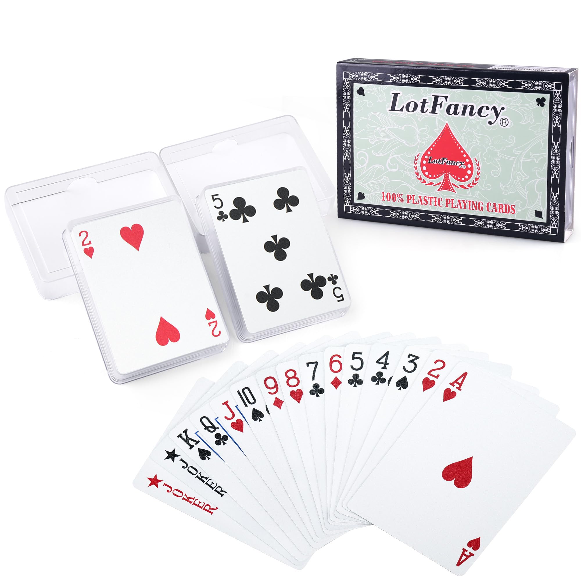LotFancy waterproof playing cards ready for poolside use