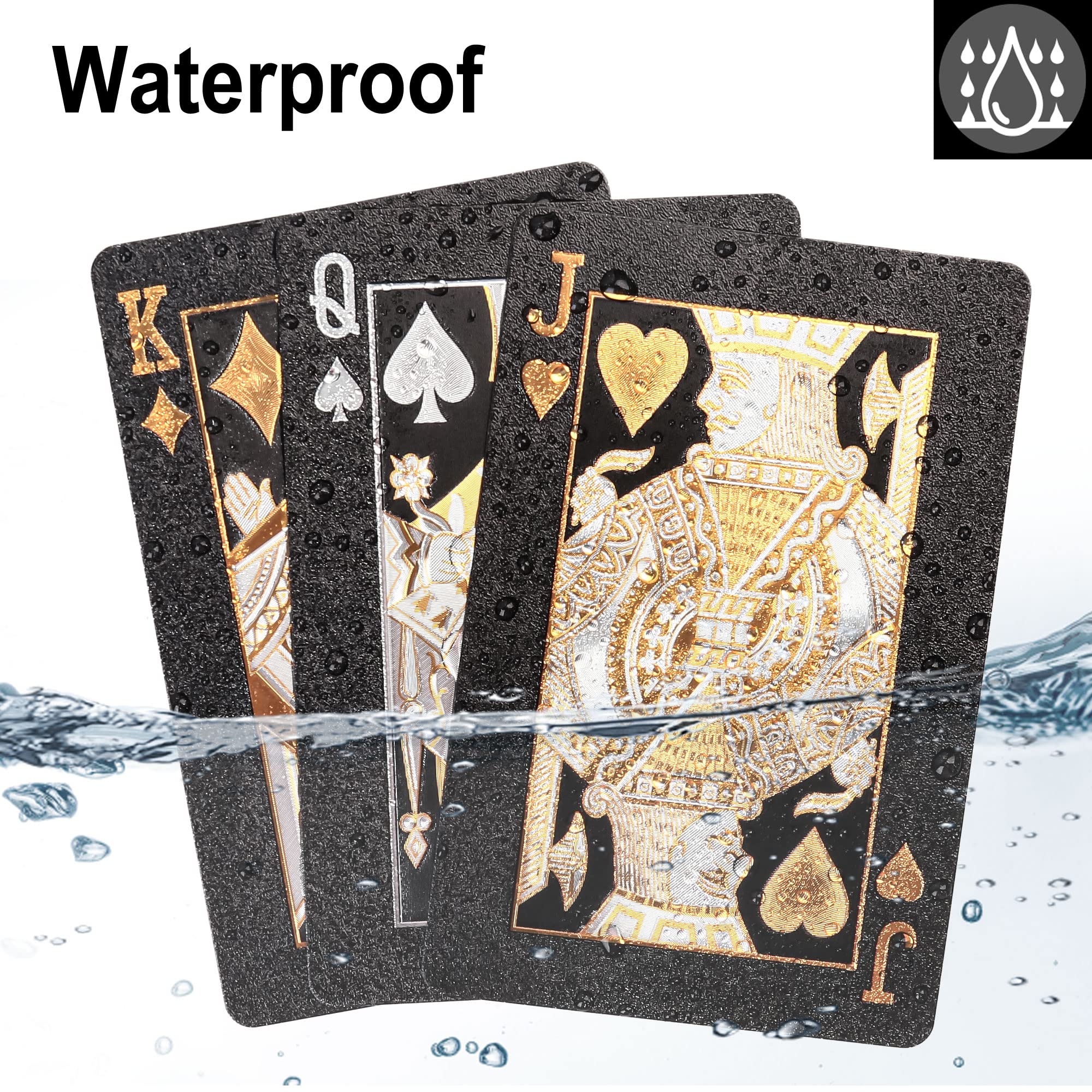 LotFancy waterproof playing cards suitable for poolside and outdoor use
