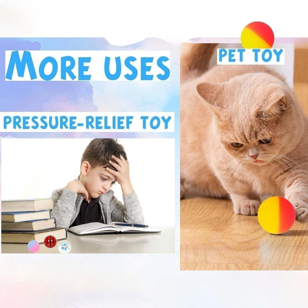Lotofwow cat-approved bouncy ball delivers playful bounce for curious cats.