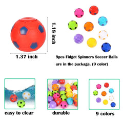 Lotofwow soccer ball spinner side view, compact for kids’ on-the-go play.