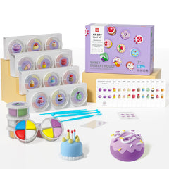 LOUFOR Air Dry Clay Kit with 12 color cans for endless kid-friendly crafts