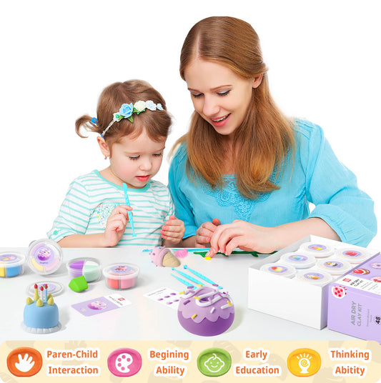 LOUFOR Air Dry Clay Kit with 4 sculpting tools for precise modeling