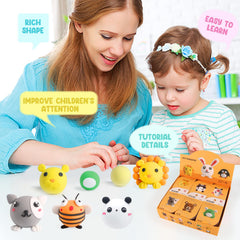 LOUFOR clay colors in four compartments inspire quick, colorful modeling sessions.