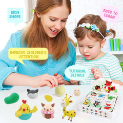 LOUFOR air dry clay kit includes four sculpting tools for shaping