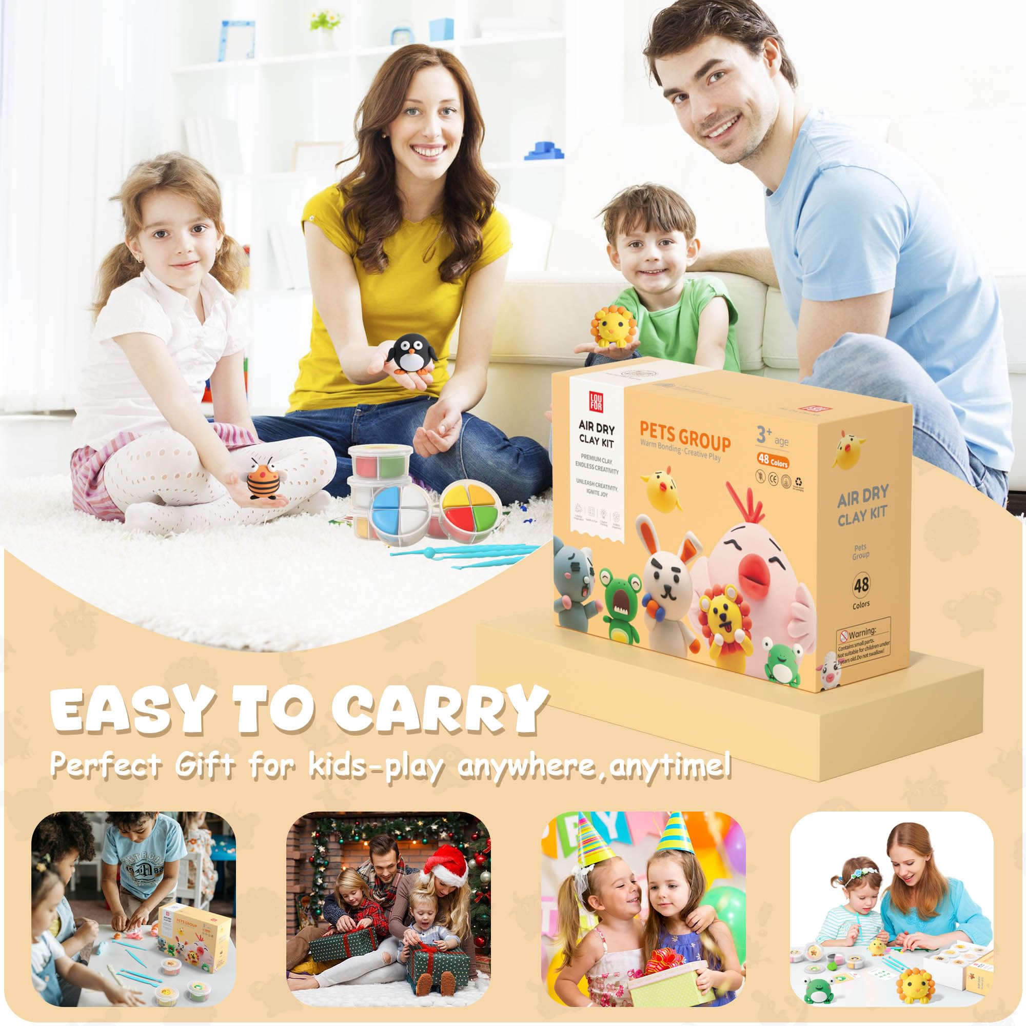 LOUFOR non toxic clay safe for kids to explore