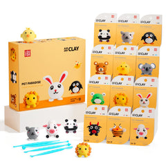 LOUFOR Air Dry Clay Kit with tools and colors for creative learning.