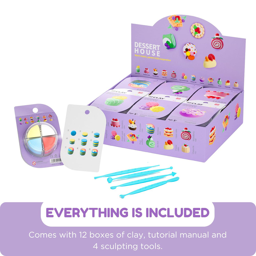 Family crafting time with air dry clay without baking