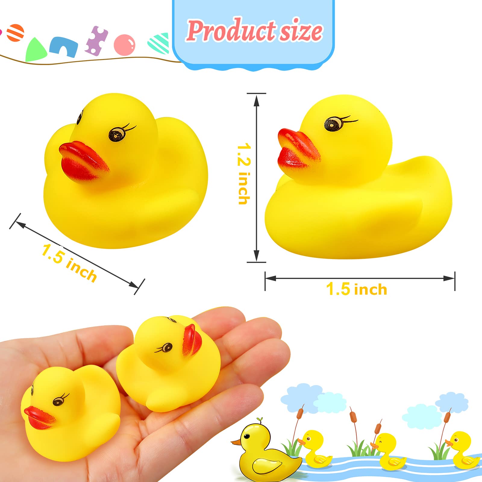 LOUHUA mini ducks squeak when squeezed, adding playful sounds during bath time.