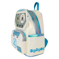Loungefly Marvel The Fantastic Four Mini Backpack side pocket detail shows practical storage.