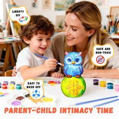 Loungelore paint brushes and palette for easy kid friendly crafting sessions.